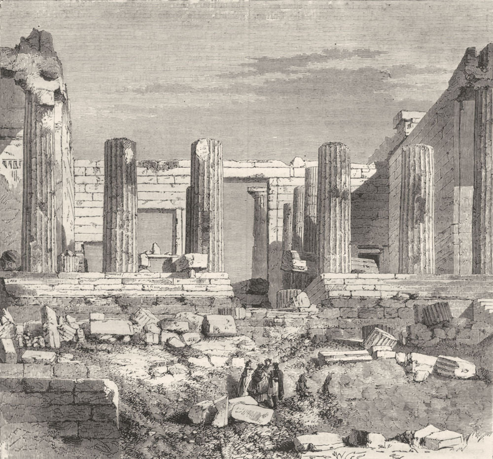 GREECE. Athens. Probylaea 1871 old antique vintage print picture